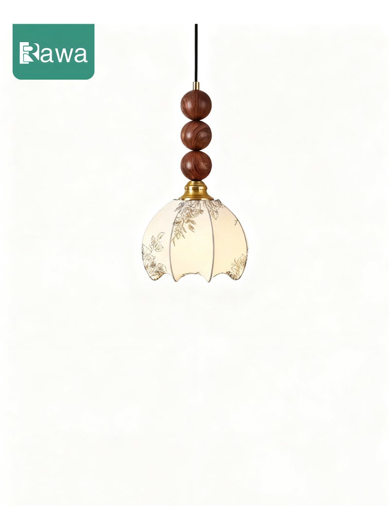 مصباح معلق على الطراز الياباني القديم، مثبت في السقف ومزود بمصباح LED ثلاثي الألوان قابل للتعتيم. مزين بغطاء من القماش المطبوع، ومناسب للتركيب في السقف في الممرات وغرف النوم وغرف المعيشة ومداخل المطابخ.